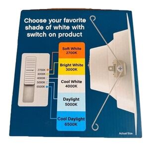 Pack of 2 Feit Electric 9.4 W 5-6 inch LED Recessed Downlights Dimmable 850 Lm